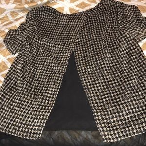Micheal kors houndstooth sheer blouse 👚